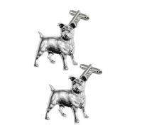 D13 Jack Russell Terrier Dog Fine English Pewter Cufflinks Handmade In Sheffield