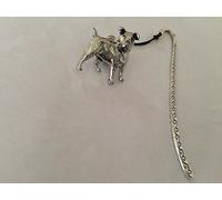 D13 Jack Russell Terrier Pattern bookmark with cord 3D English pewter charm made in sheffield by Prideindetails