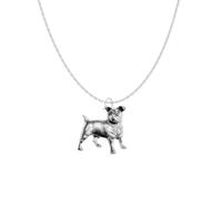 D13 Jack Russell Terrier PENDENT REAL 925 sterling silver Necklace Handmade 20 inch chain with prideindetails gift box