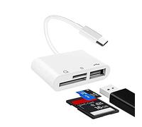 D16 Aukson USB C to Micro SD TF Memory Card Reader, Compatible with iPad Pro, MacBook Pro/Air, Aukson 3-in-1 USB Camera Card Reader Adapter for Dell XPS, Samsung Galaxy S10/S9 and More USB C Devices