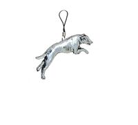 D19 Greyhound Dog English Pewter Emblem Mobile Phone Charm, 4cm Cord, Gift Packed