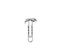 D19 Greyhound Pewter on a Bookmark Clip Slide Metal Ticket Holder Books File