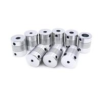 D19*L25 Aluminium Flexible Jaw Shaft Coupling 5 8 6.35mm 8mm 10mm CNC Stepper Motor Coupler 10Pcs(5 X 10)