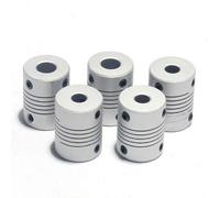 D19L25 Flexible Shaft Couplings, 5PCS Aluminum Alloy Flexible Coupling for Connect Servo Motor, Stepper Motor, Machine Platform, etc.