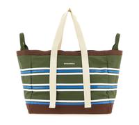 D2 College Striped Cotton Canvas Shopping Bag - female - Dsquared2 - Shopping Bags - Multicolor - ONE SIZE - Bags ONE SIZE