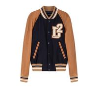 D2 Varsity Wool and Leather Bomber - male - Dsquared2 - Bomber Jackets - Multicolor - S - Jackets S