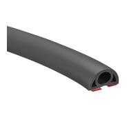 D20 6.6ft Floor Cord Cover, PVC Cord Cover Floor, Wire Cover for Extension Cords, Protect Wires & Prevent Cable Trips, Hole Width: 0.31", Black