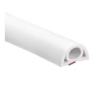 D20 6.6ft Floor Cord Cover, PVC Cord Cover Floor, Wire Cover for Extension Cords, Protect Wires & Prevent Cable Trips, Hole Width: 0.31", Black