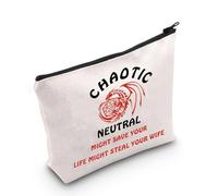 D20 Dice Bag Chaotic Neutral Might Save Your Life Might Steal Your Wife Makeup Bag RPG Gamer Gift Game Lover Gift
