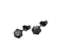 D20 Dice Style Classic Dice Earing Unique D20 Ear Stud Role Playing Games RPG MTG Table Games Lovers(Black)