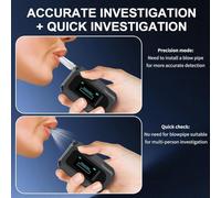 D2000 Electrochemical Breathalyzer Tester with Fuel Cell Sensor, 3s Fast for Response, Rechargeable via Type-C, Portable Alcohol Detection Device