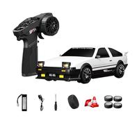 D24 1:24 RC Drift Car for Adults, 2.4G Full Proportional 4WD High Speed Drift Racing Car with Gyro Stability, Dual-Mode Tires & LED Lights(Q5/Pearl White/D24-04)