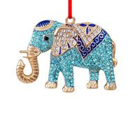 D24TIME Elephant Christmas Ornament - Metal Teal Ornament for Christmas Tree Friendship Sisterhood Elephant Ornaments for Women Kids Home Decorations Hanging Gifts
