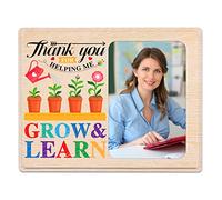 D24TIME Teacher Picture Frame Thank You for Helping Me Grow and Learn Teacher Appreciation Gifts for Women Graduation Gifts from Student End of the Year Inspirational Retirement Gifts for Teachers