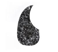 D28 Left Pickguard, Compatible for Martin | Self adhesive material,acoustic guitar use,teardrop shape plate,left hand design cover,Teardrop(Black Pearl)