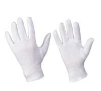 D2D | 12 Pairs - White Work Gloves - Size: 8 - Cotton - Jersey Gloves - Liner Gloves - Serving Gloves - Beauty Glove