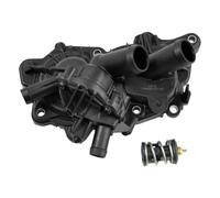 D2P Front Axle Thermostat Coolant Housing Replacement | Compatible With 2014-2018 Audi A1, A3, A4, A5, Q3, 2015-2022 Seat Alhambra Replaces 04E121116C