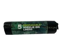 d2w Degradable Wheelie Bin Liners - 240L - Roll of 5