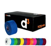 d3 AST Athletic Sports Strapping Tape - Pack of 16 Rolls, 38mm x 13.7 - Hand Tearable Zinc Oxide Joint Support Ankle, Wrist, Knee, Shoulder, Fingers (Royal Blue)