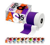 D3 Athletic Sports Tape Purple/White Dual Roll Twin Pack 1.25cm & 2.5cm x 15m - Hand Tearable Zinc Oxide Strapping for Finger, Thumb, Wrist Joint Support - Boxing, BJJ, Jiu Jitsu, Climbing Grip Tape
