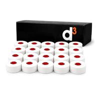 d3 Athletic Sports Tape X 2.5cm x 10m - 20 Rolls White Zinc Oxide Tape Strong Physio Strapping for Thumb, Wrist, Fingers & Toes | Gym, Rugby, Football, Boxing & MMA Wrap