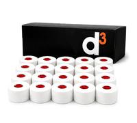 d3 Athletic Sports Tape X 3.8cm x 10m - 20 Rolls White Zinc Oxide Tape Strong Physio Strapping for Thumb, Wrist & Ankle Joint | Rugby, Football, Weightlifting & Gym Support