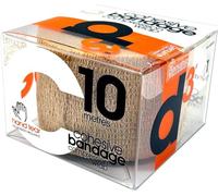 d3 Cohesive Bandage Compression Football Sock Tape Shinguard Wrap 50mm x 10m (Beige, 1 Roll) - Physio Fitness Gym Sports Wrist Ankle Injury Support Strapping Pet & Vet Wrap Cats, Dogs, Horses