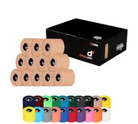 d3 Cohesive Bandage Compression Football Sock Tape Shinguard Wrap Beige (12 Rolls) 50mm x 5 metres Sports Wrist Ankle Injury Support Strapping Pet & Vet Wrap Cats, Dogs