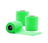 d3 Cohesive Bandage Compression Football Sock Tape Shinguard Wrap Lime (3 Rolls) 50mm x 5 metres Sports Wrist Ankle Injury Support Strapping Pet & Vet Wrap Cats, Dogs