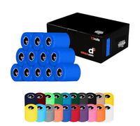 d3 Cohesive Bandage Compression Football Sock Wrap Shinguard Ankle Strapping Royal Blue 75mm x 5 metres (12 Rolls) Sports Wrist Pet & Vet Wrap Joint Support