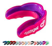 d3 Double Gel Mouthguard wth Case, Adults and Junior Gum Shield for Boxing, MMA, Contact Sports, Rugby, Martial Arts, Judo, Karate, Hockey (Pink/Purple, Youth (Under 12))