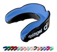 d3 Double Gel Mouthguard wth Case (Black/Blue, Youth (Under 12)) Gum Shield for Boxing, MMA, Contact Sports, Rugby, Martial Arts, Judo, Karate, Hockey