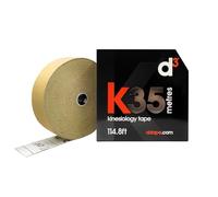 d3 K35 Extra Long Kinesiology Tape Roll 50mm x 35m Latex-Free Hypoallergenic Joint Muscle Sports Physio Medical Injury Support (Beige)