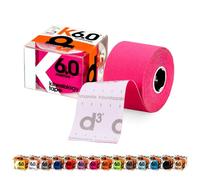 d3 K6.0 Kinesiology Tape - 50mm x 6m Latex-Free Hypoallergenic Ankle, Knee, Shoulder, Elbow Kinetic Physio Sports Medical Muscle Injury Strapping Support (Pink, 1 Roll)