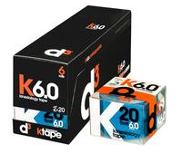 d3 K6.0 Kinesiology Tape 5cm x 6m Electric Blue - 6 Rolls Water Resistant Hypoallergenic Kinetic Tape for Knee Pain, Shoulder, Back & Muscle Support - Injury Recovery & Sports Tape Strapping