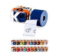 d3 K6.0 Kinesiology Tape 5cm x 6m Navy Blue - Water Resistant Hypoallergenic Kinetic Tape for Knee Pain, Shoulder, Back & Muscle Support - Injury Recovery & Sports Tape Strapping Uncut Roll