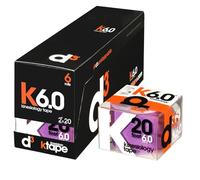 d3 K6.0 Kinesiology Tape 5cm x 6m Purple - 6 Rolls Water Resistant Hypoallergenic Kinetic Tape for Knee Pain, Shoulder, Back & Muscle Support - Injury Recovery & Sports Tape Strapping