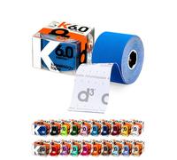 d3 K6.0 Kinesiology Tape 5cm x 6m Royal Blue - Uncut Roll Latex-Free Hypoallergenic Elastic Sports Physio Tape for Knee, Shoulder, Back & Muscle Support - Athletic Injury Recovery & Blister Prevention