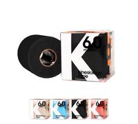 d3 K6.0 Kinesiology Tape - 75mm x 6m (Black, 1 Roll) Wide Latex-Free Hypoallergenic Ankle, Knee, Shoulder, Elbow Kinetic Physio Sports Medical Muscle Injury Strapping Support