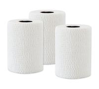 d3 Light Rip EAB Spandex Bandage Hand-Tearable Extra Wide White 10cm x 7m (3 Rolls) Knee, Shoulder & Elbow Rugby Lineout Lifting Tape & Weightlifting Joint Strapping