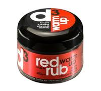 d3 Red Warm Up Muscle Rub 200g Heat Balm Wintergreen Eucalyptus Peppermint Physio Joint Pain Relief & Muscular Injury Prevention & Activation Pre Sport Hot Massage Cream