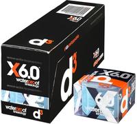 d3 X6.0 Xtreme Waterproof Sweatproof Kinesiology Tape 50mm x 6m Powder Blue - 6 Rolls Uncut Latex-Free Kinetic Knee, Shoulder, Black Muscle & Joint Sports Physio Medical Injury Support