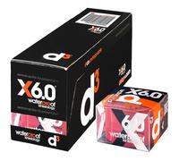 d3 X6.0 Xtreme Waterproof Sweatproof Kinesiology Tape 50mm x 6m Red - 6 Rolls Uncut Latex-Free Kinetic Knee, Shoulder, Black Muscle & Joint Sports Physio Medical Injury Support