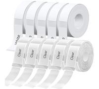 D30 P15 HP4 Label Maker Tape Refills, Non-encrypted Replacement Labels, High Definition Thermal Label Tape for Home/Office/School,12x40mm(0.47x1.57 in)1650 Labels/10Rolls, 5 Rolls Clear, 5 Rolls White