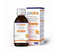 D3ORA Vitamin D3 2000IU Oral Solution - 100ml | Orange Flavour | Vitamin D for Kids | Cholecalciferol Vitamin D | Supports Bone, Teeth, Muscle & Immune System