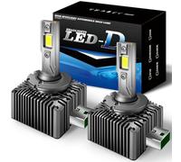 D3S LED Anti-Error Headlight Bulb, 36000LM 100W 6500K Extremely Bright White LED Conversion Kit, CANBUS Headlight Replace OEM Xenon HID Bulb Plug and Play, 2 Pieces (D3S)