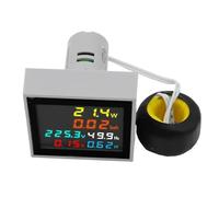 D48-2058 Din-Rail Multi Function Digital Meter 6 in 1 AC 50-300V Voltmeter Ammeter LCD Display Voltage KWH Power Energy Meter(AC50-300V)