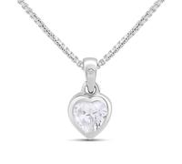 D4D Silver Diamond April Birth Crystal Necklace - D8585