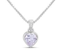 D4D Silver Diamond February Birth Crystal Necklace - D8583