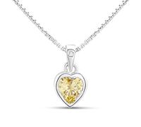 D4D Silver Diamond Nov Birth Crystal Necklace - D8592